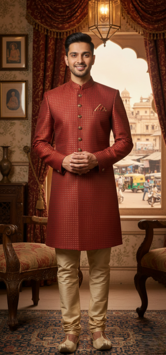 MENSWEAR-SHERWANIS-WITH PANTS-M/ND-345